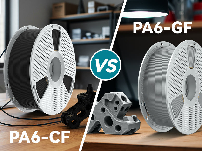 SUNLU PA6-GF vs PA6-CF : comparaison ultime des filaments d'impression 3D hautes performances