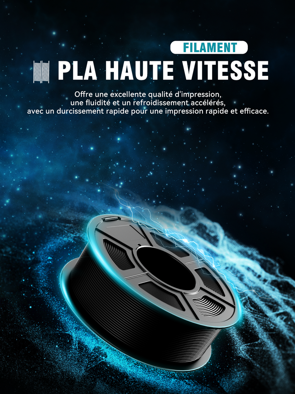 HSPLA, PLA Haute Vitesse 3KG Grande Bobine Filament
