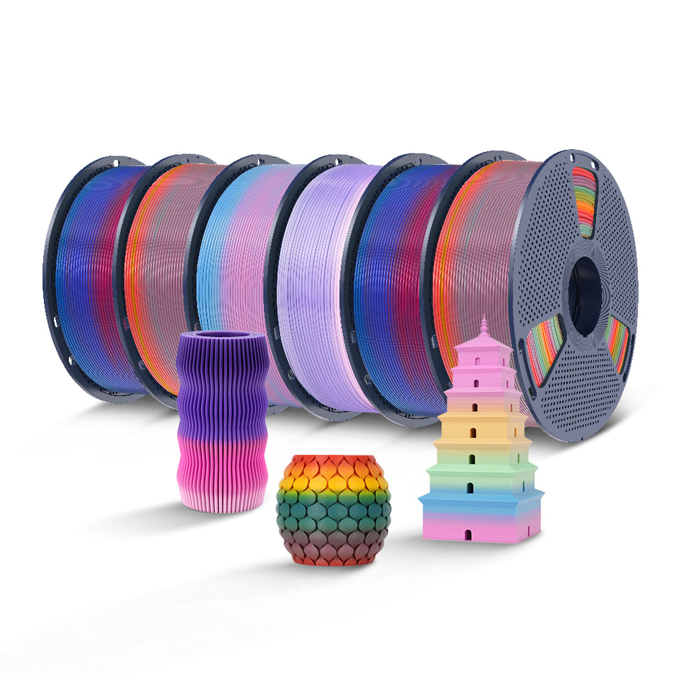 [Achetez 3 – Économisez 2€ chacun] PLA, PLA Transparent Rainbow, SILK, PETG Rainbow Filament 1KG