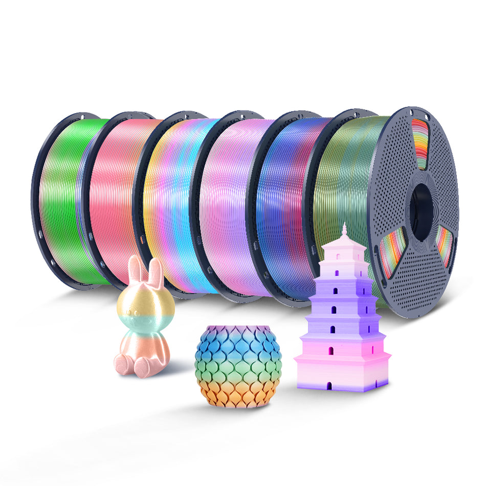 [Achetez 3 – Économisez 2€ chacun] PLA, PLA Transparent Rainbow, SILK, PETG Rainbow Filament 1KG