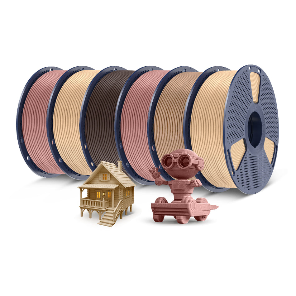 [Achetez 3 – Économisez 2€ chacun] Optimized Wood PLA Filament 1KG, Bois Optimisé pour Imprimante 3D 1KG, Texture Bois Optimisée et Améliorée
