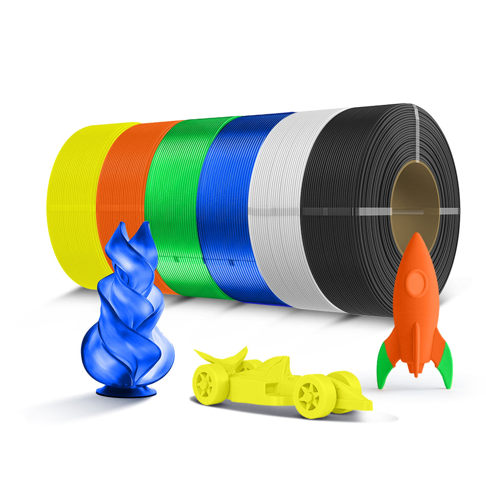 SUNLU Filament de Recharge 1KG, PLA, PLA+, PLA+2.0, PETG compatible avec 2025 bobines réutilisables SUNLU 3ème génération et BambuLab, 1KG 1.75mm Filament