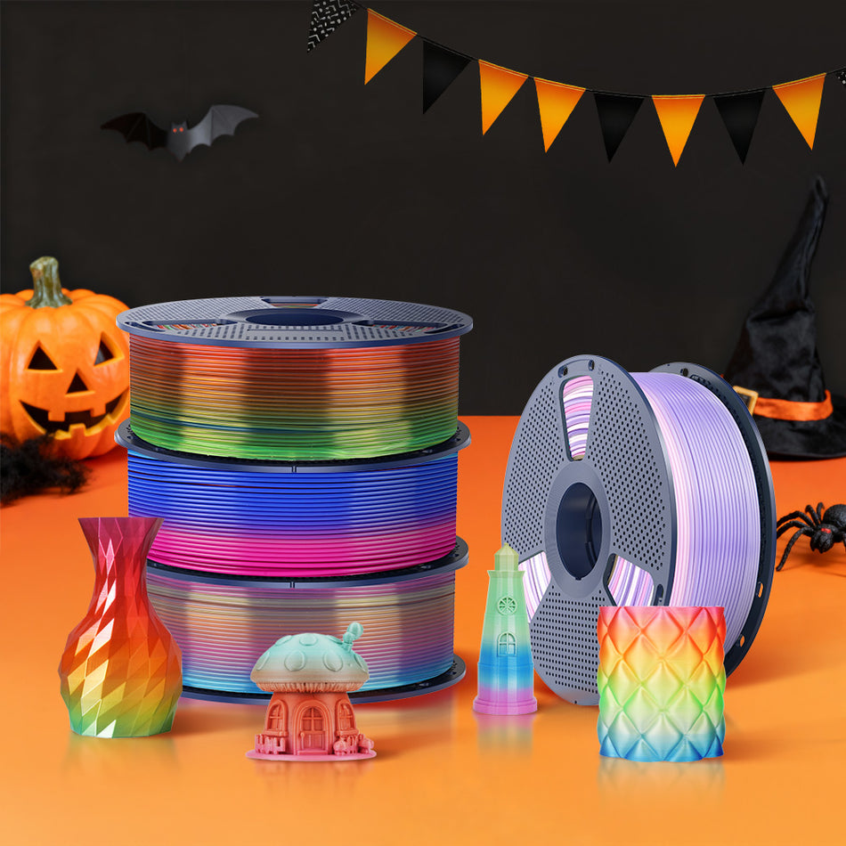 [MOQ : 3 Rouleaux] PLA, PLA Transparent Rainbow, SILK, PETG Rainbow Filament 1KG