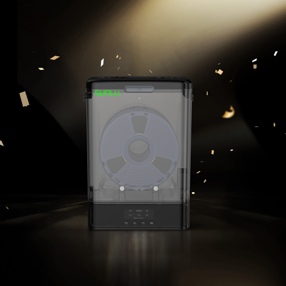 SUNLU FilaDryer SP2, sécheur de filaments 2-en-1 avec boîte de rangement, séchage jusqu'à 70℃(158°F) et rangement sans couture, compatible avec les bobines de 1kg×2 ou 2kg×1 ou 3kg×1.