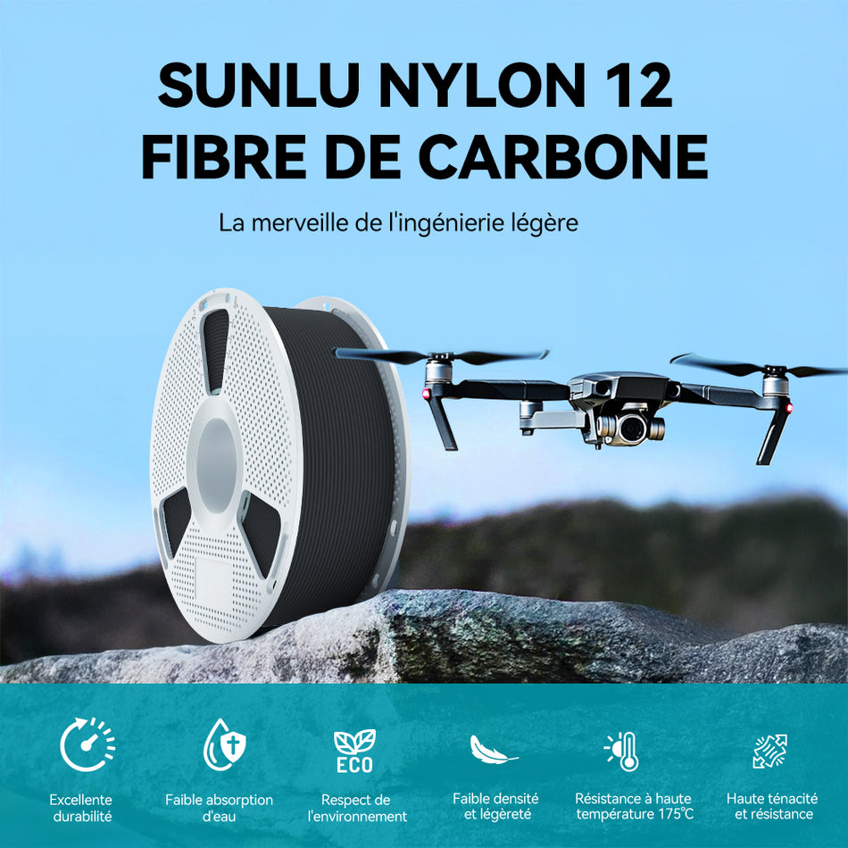 [12th Prime Deal] Collection de filaments SUNLU Engineering EPA, PCABS, PA6CF, PA12CF, PA6-GF | Boutique en ligne SUNLU FR