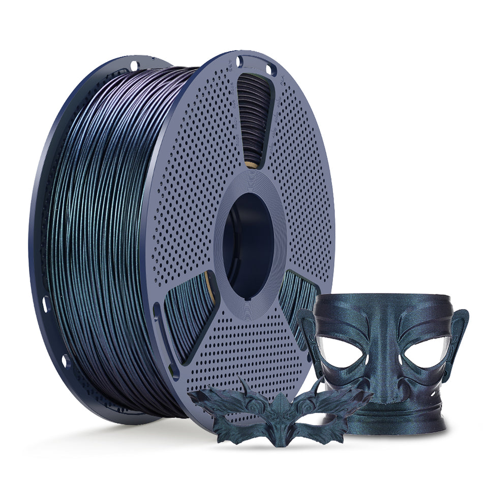 SUNLU PLA Galaxy Filament Esthétique 1KG, Filament PLA à Changement de Couleur, Poudre Nacrée Ultrafine Étincelante