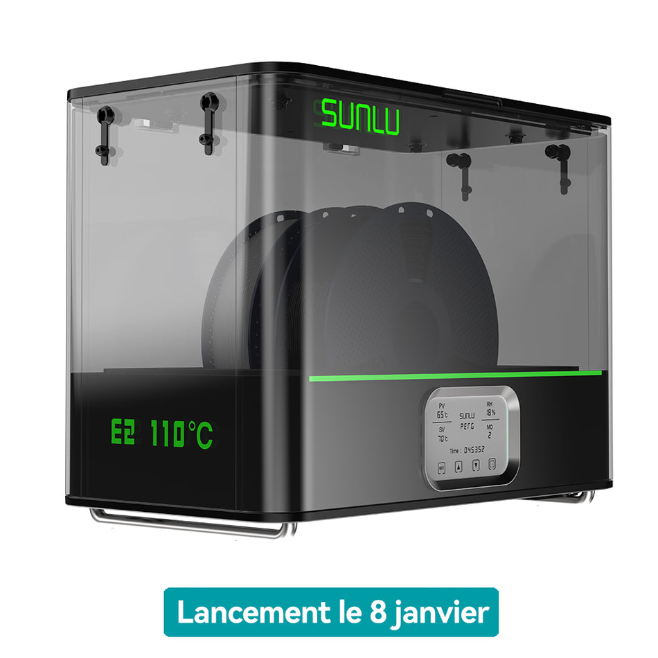 [Pour un dépôt de 1 € seulement] SUNLU FilaDryer E2, jusqu'à 110℃, séchage et recuit professionnels