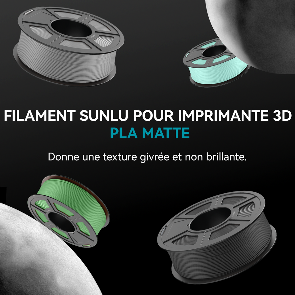 [MOQ : 6 Rouleaux] PLA Matte Filament 1KG