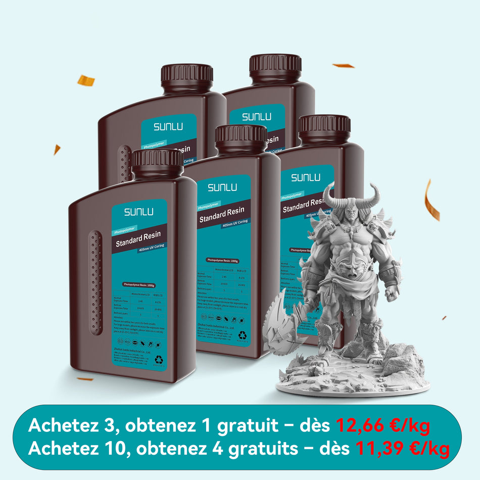 [Achetez plus, économisez plus à partir de 11,39 €/kg] Série de résines 1000G, Résine Standard, Résine Standard Plus, Résine ABS-Like, Résine Standard Water-wash, Résine 14K