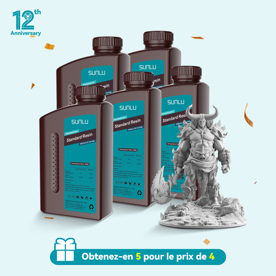 [Obtenez 5 Pour Le Prix De 4] Série de résines 1000G, Résine Standard, Résine Standard Plus, Résine ABS-Like, Résine Standard Water-wash, Résine 14K